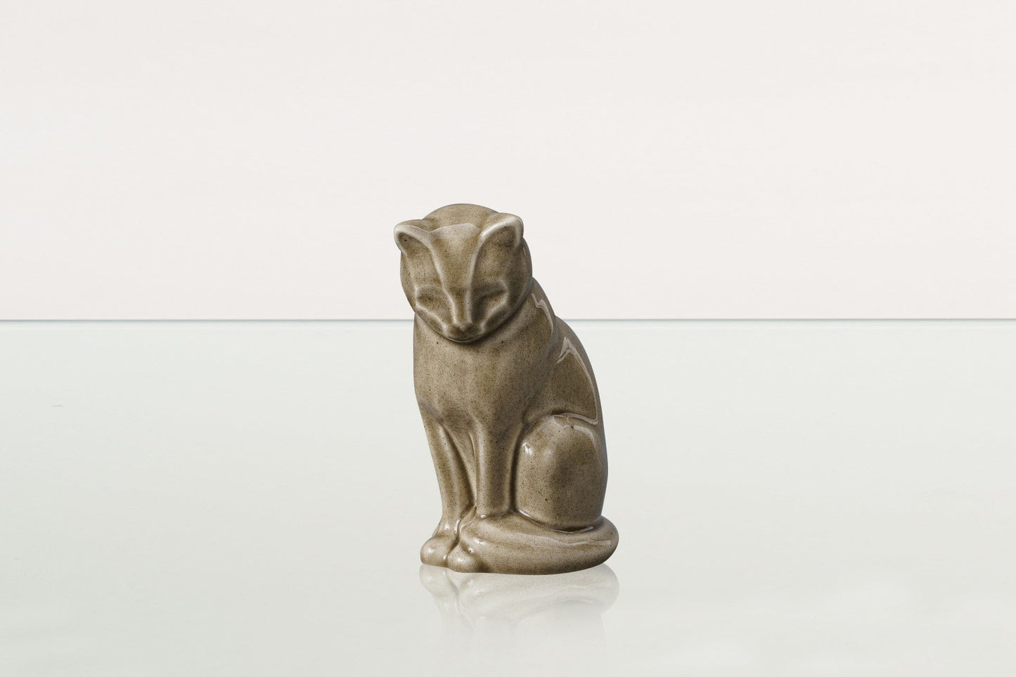 
                  
                    Pulvis Art Urns Pet Urn Mini Pet Urn for Ashes Neko - Beige Gray | Handmade | Ceramic Cat Urn
                  
                