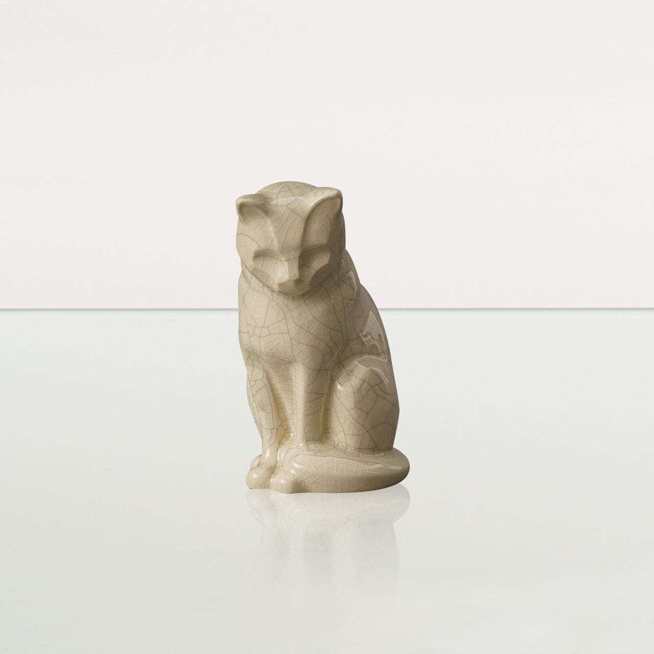 Mini Pet Urn for Ashes Neko - Craquelure | Ceramic | Handmade Cat Urn - Pulvis Art Urns