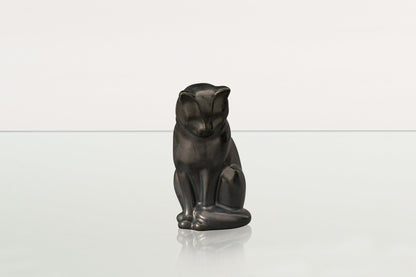 Mini Pet Urn for Ashes Neko - Dark Matte | Ceramic | Handmade Cat Urn - Pulvis Art Urns