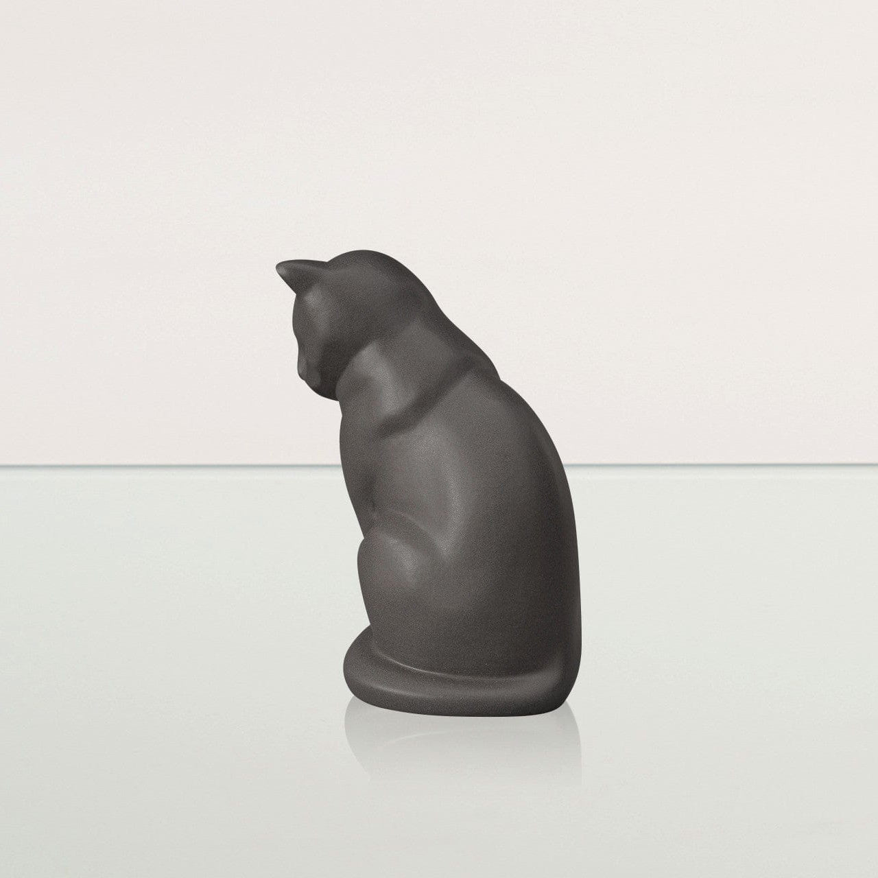 Mini Pet Urn for Ashes Neko - Gray Matte | Ceramic | Handmade Cat Urn - Pulvis Art Urns