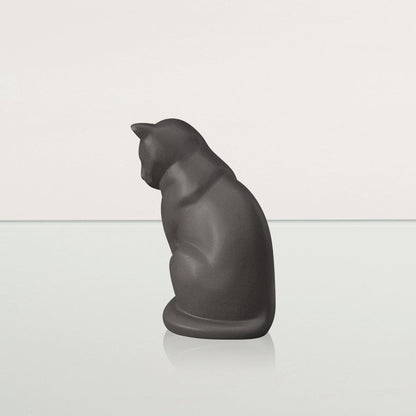 Mini Pet Urn for Ashes Neko - Gray Matte | Ceramic | Handmade Cat Urn - Pulvis Art Urns