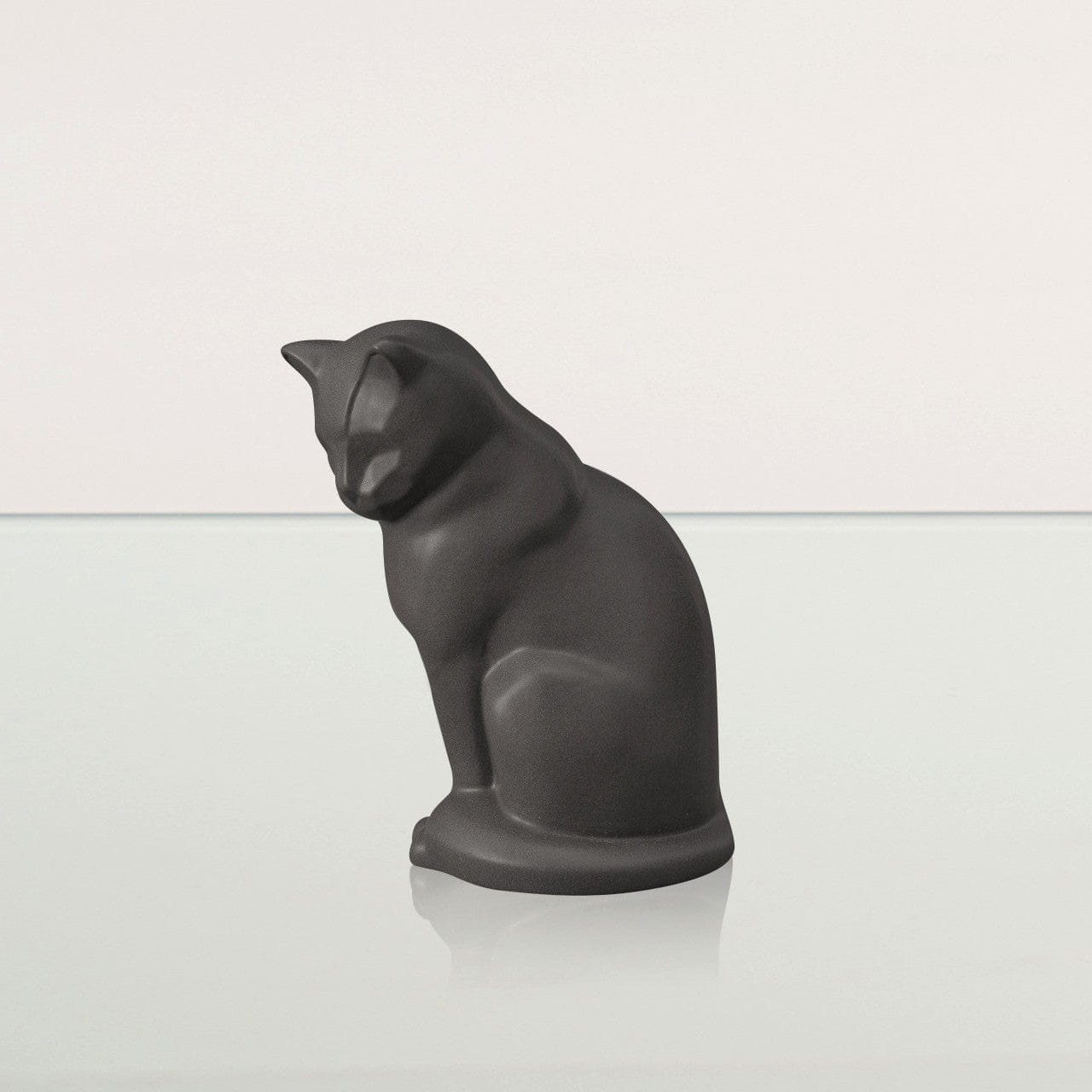 Mini Pet Urn for Ashes Neko - Gray Matte | Ceramic | Handmade Cat Urn - Pulvis Art Urns
