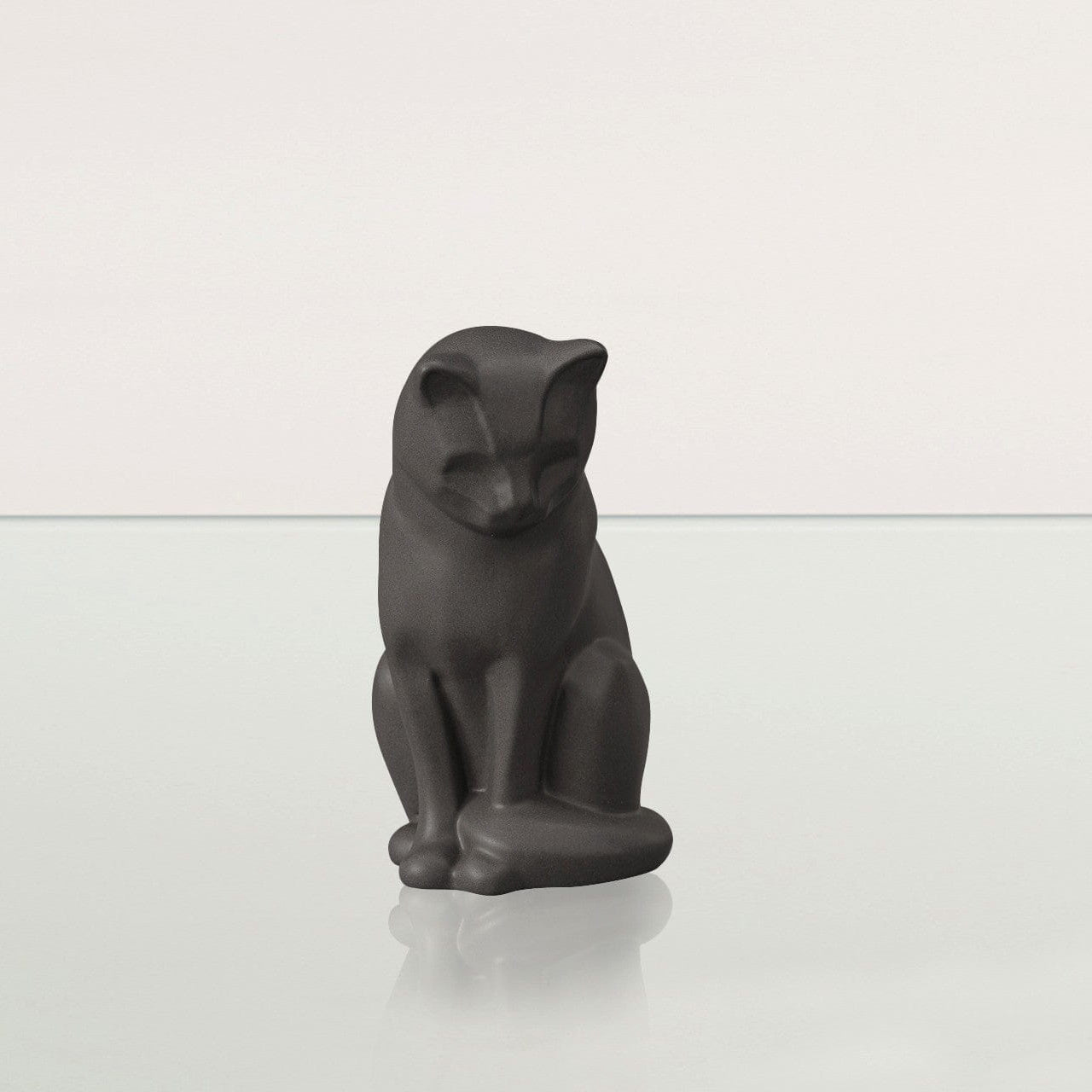 Mini Pet Urn for Ashes Neko - Gray Matte | Ceramic | Handmade Cat