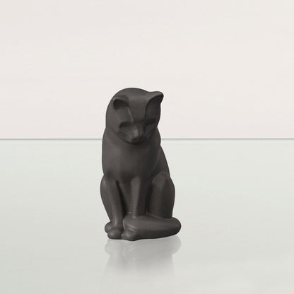 Mini Pet Urn for Ashes Neko - Gray Matte | Ceramic | Handmade Cat Urn - Pulvis Art Urns