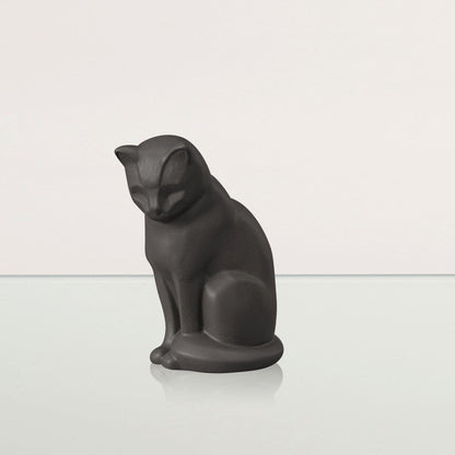 Mini Pet Urn for Ashes Neko - Gray Matte | Ceramic | Handmade Cat Urn - Pulvis Art Urns