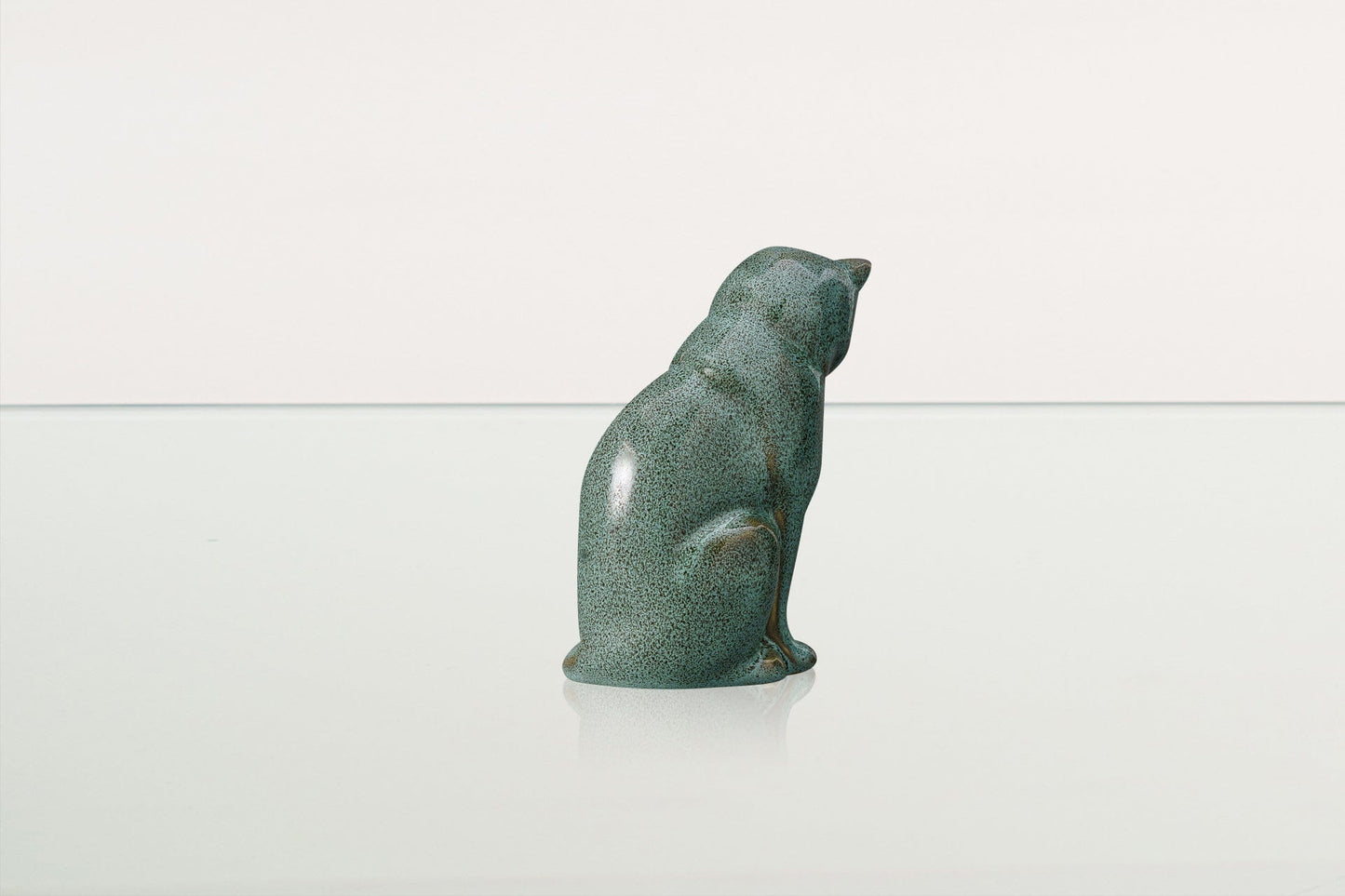 
                  
                    Pulvis Art Urns Pet Urn Mini Pet Urn for Ashes Neko - Oily Green Melange | Ceramic Cat Urn
                  
                