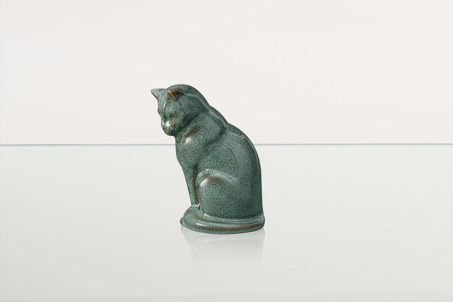 
                  
                    Pulvis Art Urns Pet Urn Mini Pet Urn for Ashes Neko - Oily Green Melange | Ceramic Cat Urn
                  
                