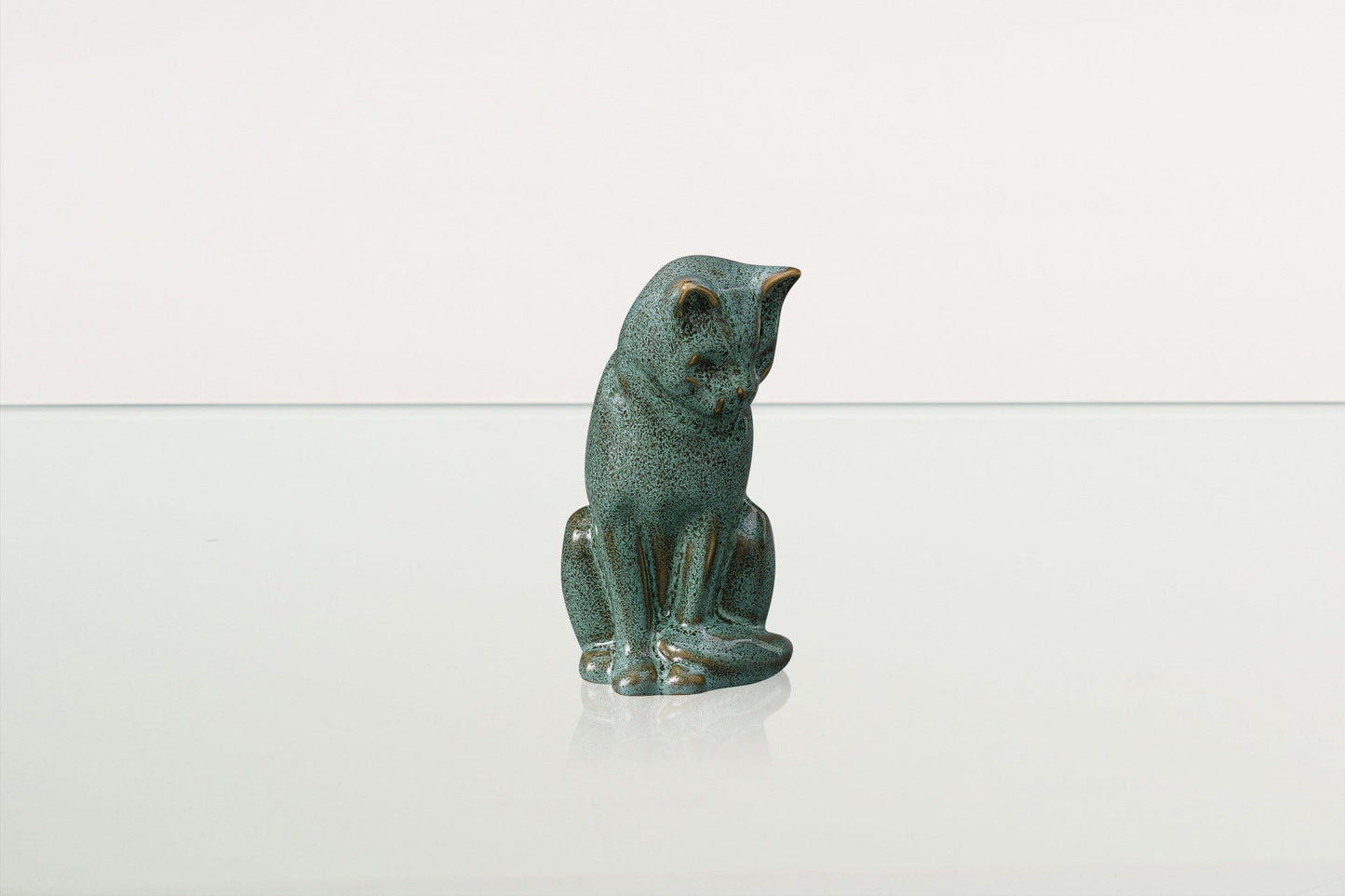 
                  
                    Pulvis Art Urns Pet Urn Mini Pet Urn for Ashes Neko - Oily Green Melange | Ceramic Cat Urn
                  
                