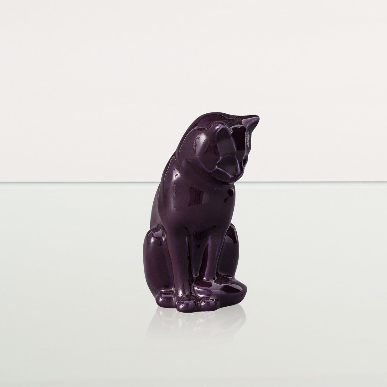 Mini Pet Urn for Ashes Neko - Violet | Ceramic | Handmade Cat Urn - Pulvis Art Urns