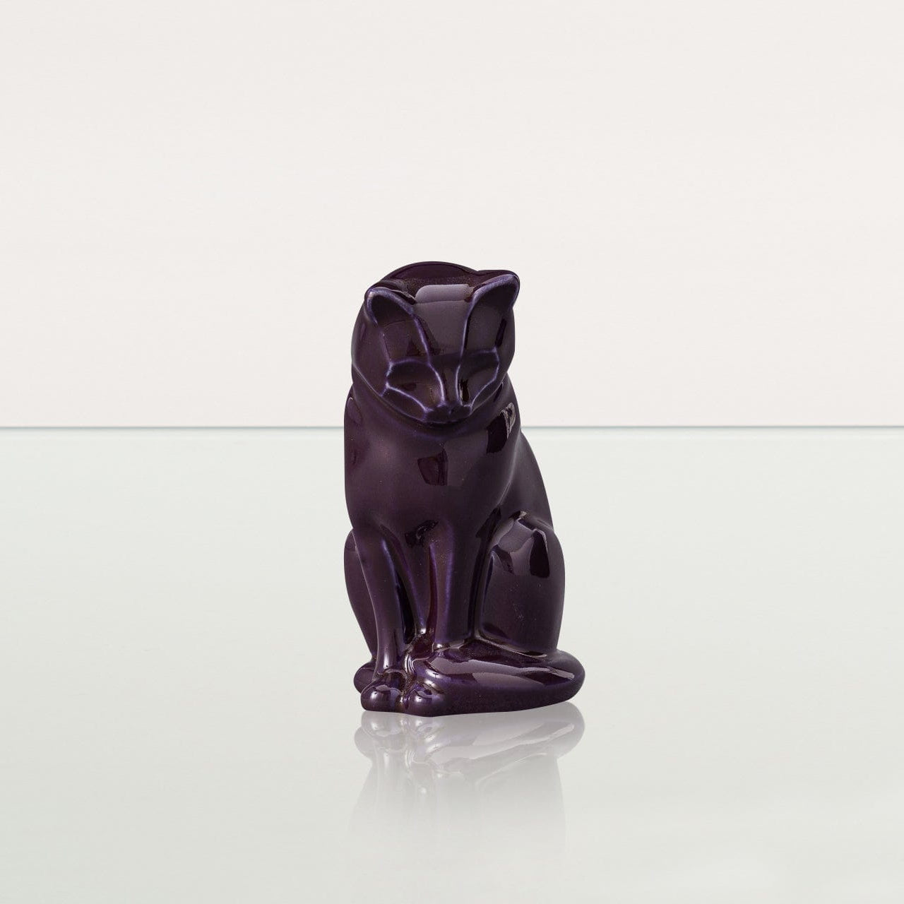 Mini Pet Urn for Ashes Neko - Violet | Ceramic | Handmade Cat Urn - Pulvis Art Urns