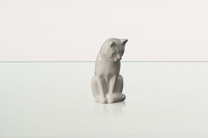 Mini Pet Urn for Ashes Neko - White | Ceramic | Handmade Cat Urn - Pulvis Art Urns