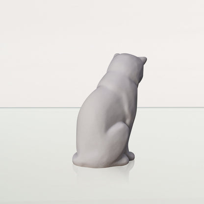Mini Pet Urn for Ashes Neko - White Matte | Ceramic | Handmade Cat Urn - Pulvis Art Urns