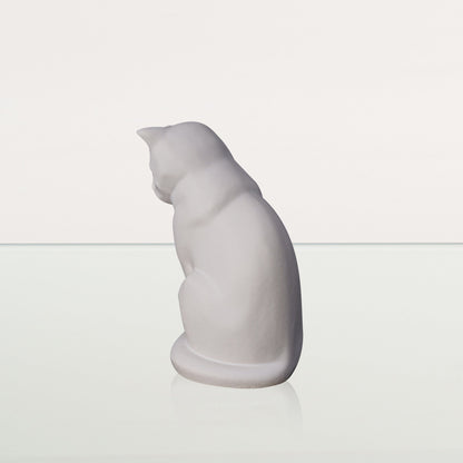Mini Pet Urn for Ashes Neko - White Matte | Ceramic | Handmade Cat Urn - Pulvis Art Urns