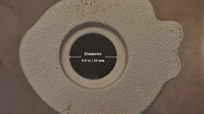 Pulvis Art Urns Pet Urn Mini Pet Urn for Ashes Neko - White Matte | Ceramic | Handmade Cat Urn