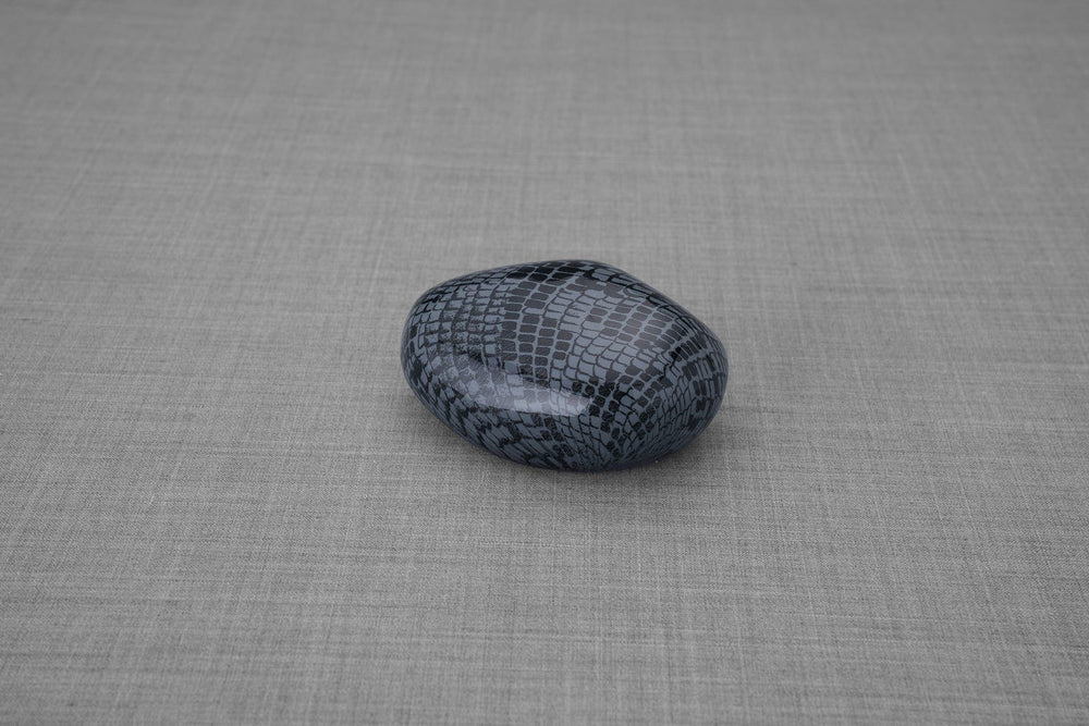 Pulvis Art Urns Pet Urn Mini Reptile Urn - Dark Blue | Ceramic | HydroGraphics