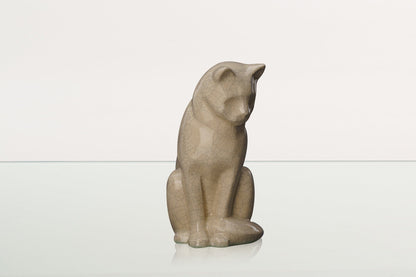 Neko Pet Urn for Ashes - Craquelure | Ceramic | Handmade Cat Urn - Pulvis Art Urns
