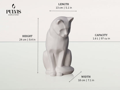 Pulvis Art Urns Pet Urn Neko Pet Urn for Ashes -  Ceramic | Handmade Cat Urn