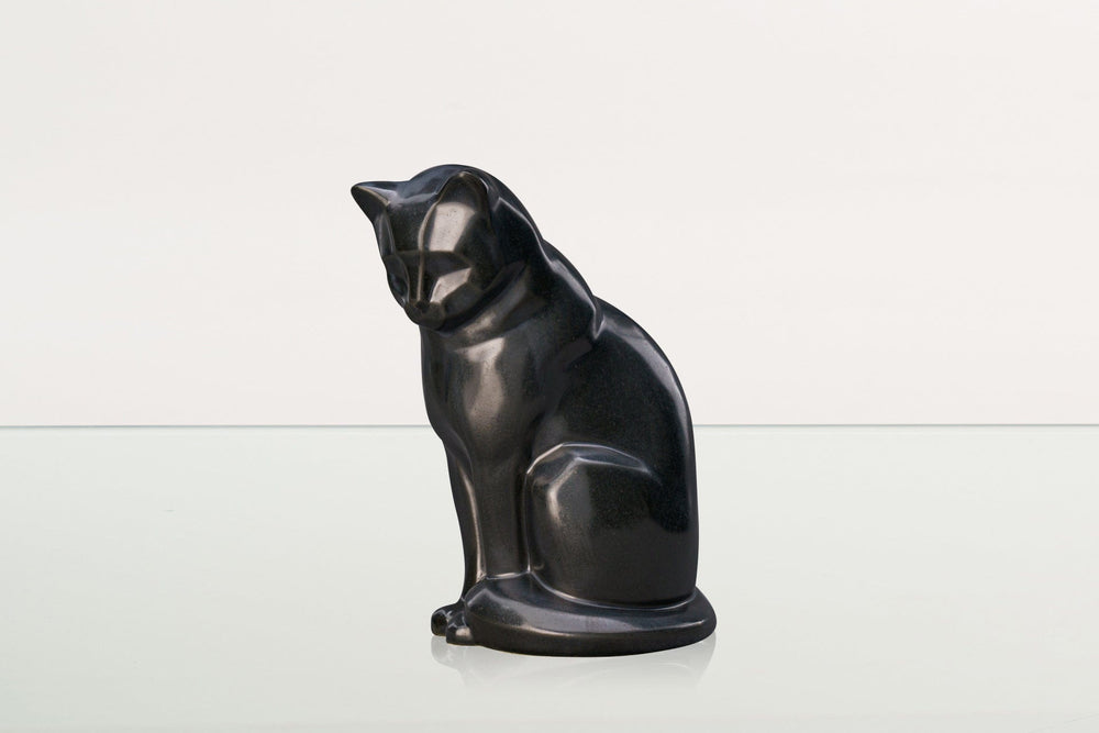 
                  
                    Pulvis Art Urns Pet Urn Neko Pet Urn for Ashes - Dark Matte | Ceramic | Handmade Cat Urn
                  
                