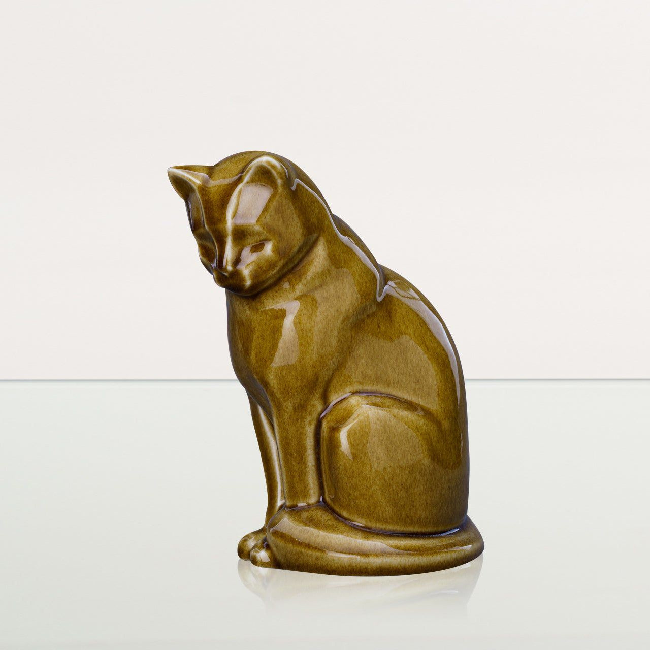 Neko Pet Urn for Ashes - Dark Sand | Ceramic | Handmade Cat Urn - Pulvis Art Urns