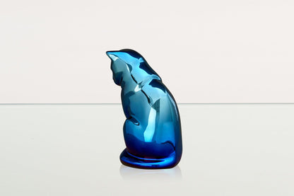 Neko Pet Urn for Ashes - Glossy Blue | Ceramic | Handmade - Pulvis Art Urns