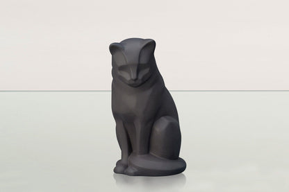 Neko Pet Urn for Ashes - Gray Matte | Ceramic | Handmade Cat Urn - Pulvis Art Urns
