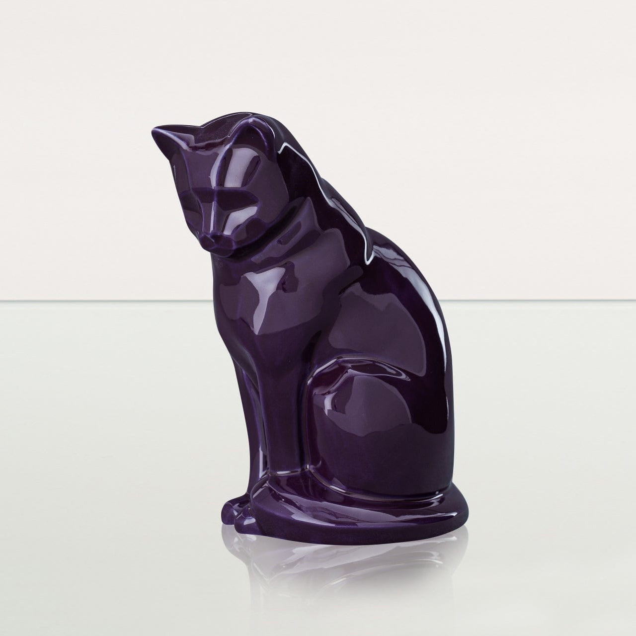Neko Pet Urn for Ashes - Violet | Ceramic | Handmade Cat Urn - Pulvis Art Urns