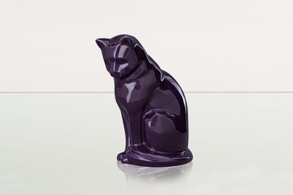 Neko Pet Urn for Ashes - Violet | Ceramic | Handmade Cat Urn - Pulvis Art Urns