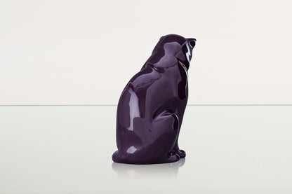 Neko Pet Urn for Ashes - Violet | Ceramic | Handmade Cat Urn - Pulvis Art Urns