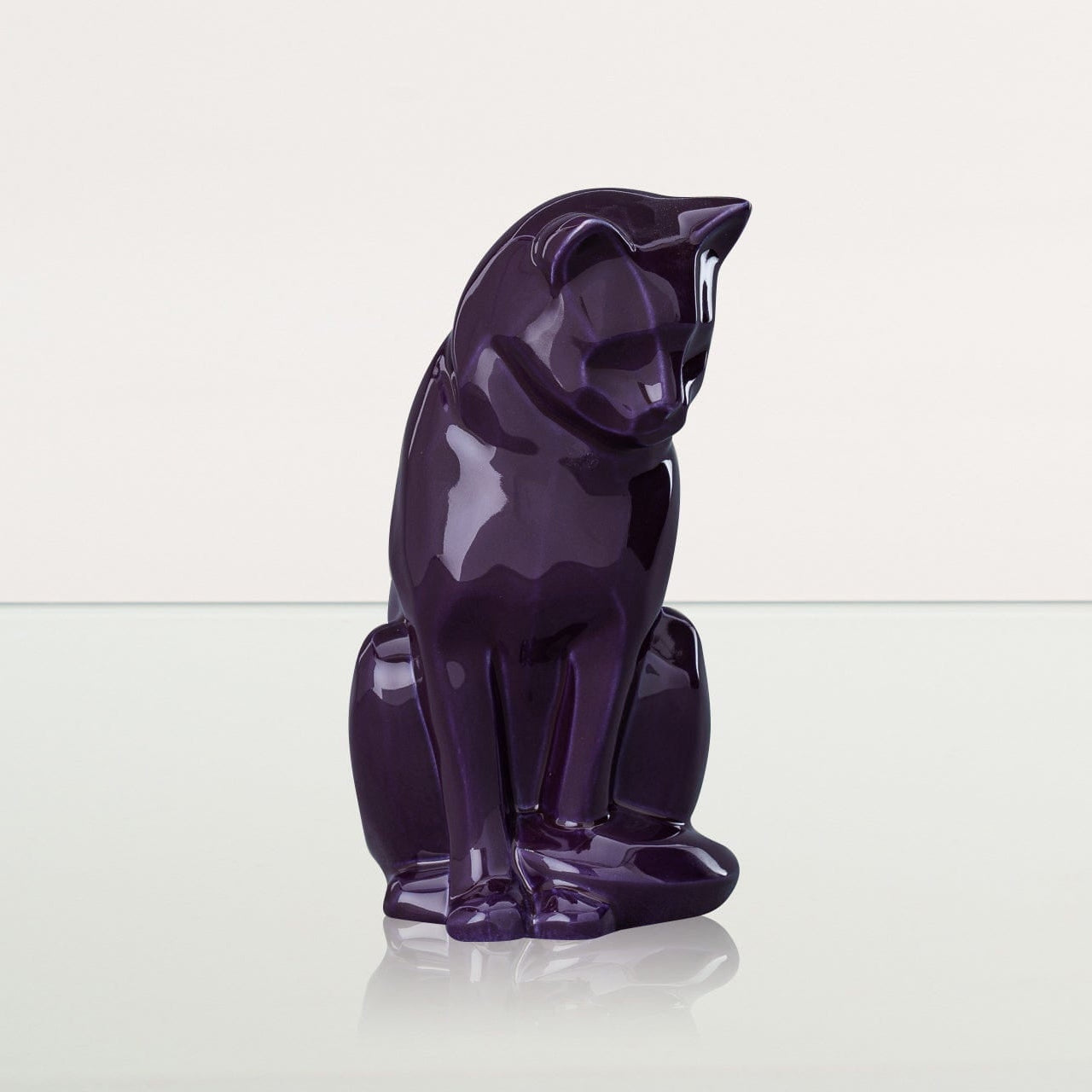 Neko Pet Urn for Ashes - Violet | Ceramic | Handmade Cat Urn - Pulvis Art Urns