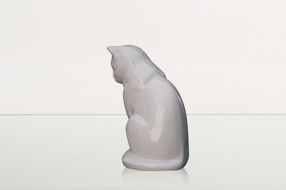 Neko Pet Urn for Ashes - White | Ceramic | Handmade Cat Urn - Pulvis Art Urns