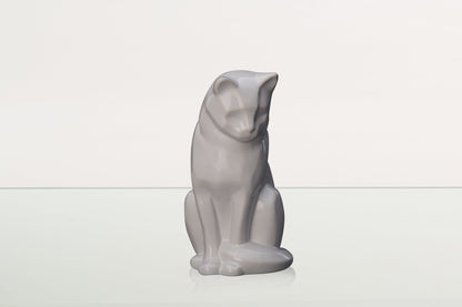 Neko Pet Urn for Ashes - White | Ceramic | Handmade Cat Urn - Pulvis Art Urns