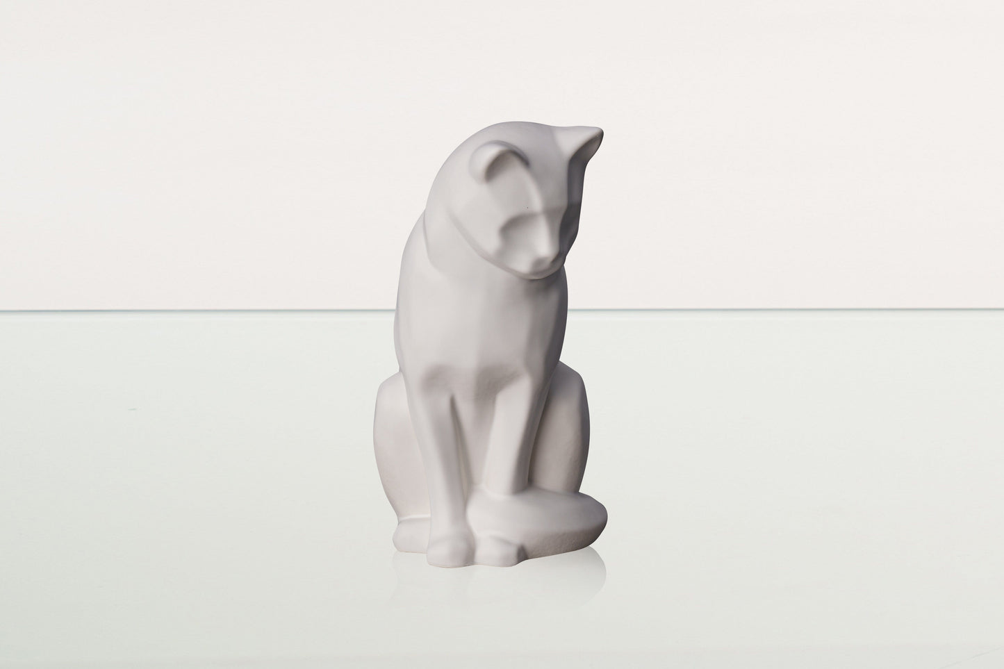 Pulvis Art Urns Pet Urn Neko Pet Urn for Ashes - White Matte | Ceramic | Handmade Cat Urn