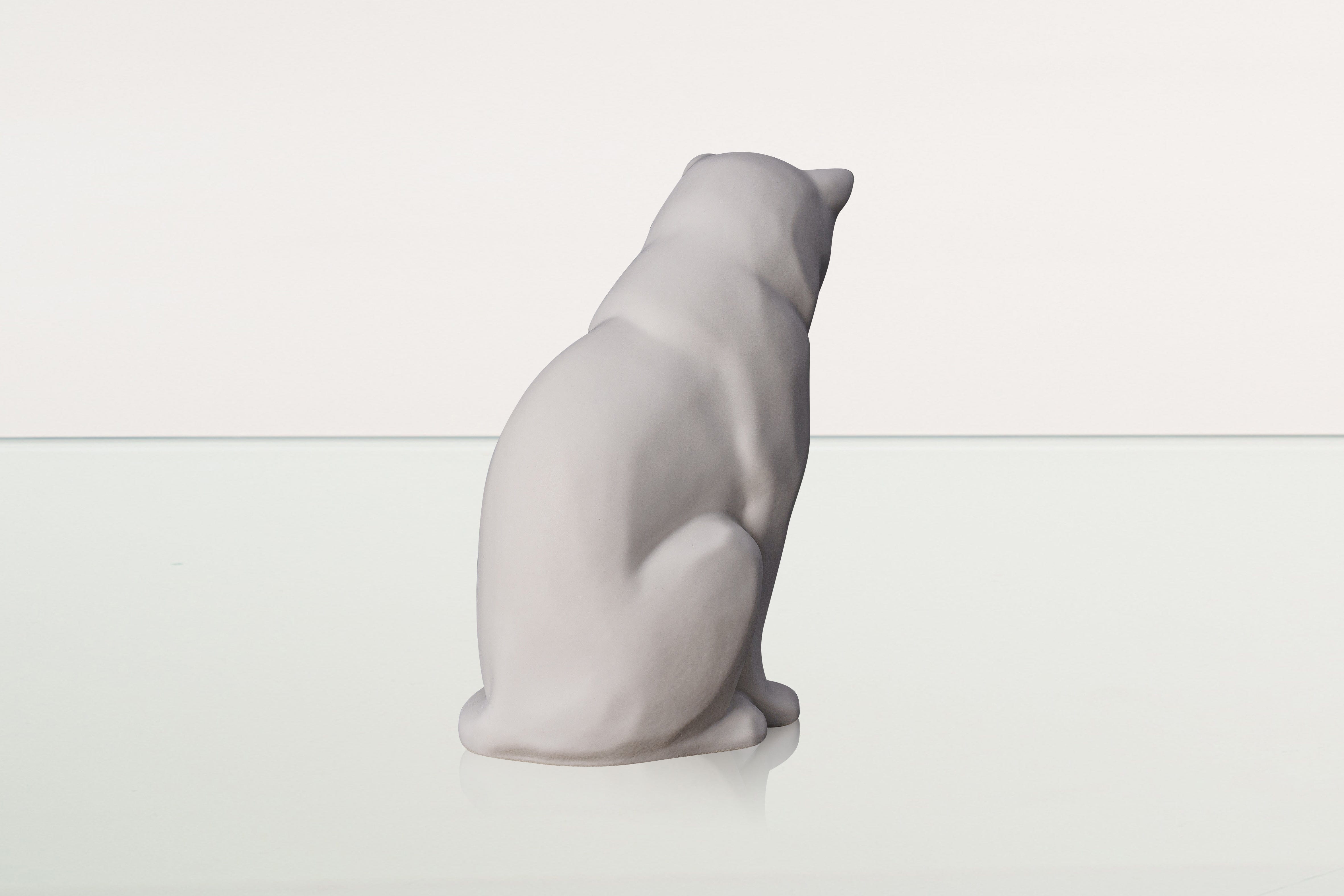 Neko Pet Urn for Ashes - White Matte | Ceramic | Handmade Cat Urn - Pulvis Art Urns