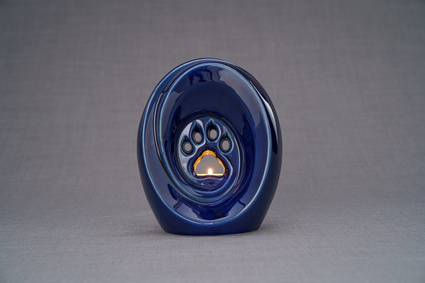 Pulvis Art Urns Pet Urn Paw Pet Urn for Ashes - Cobalt Metallic | Ceramic | Handmade