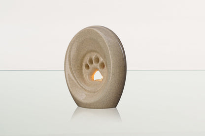 Paw Pet Urn for Ashes - Craquelure | Ceramic | Handmade Pet Urn - Pulvis Art Urns