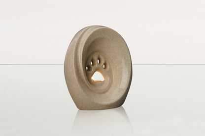 Paw Pet Urn for Ashes - Craquelure | Ceramic | Handmade Pet Urn - Pulvis Art Urns