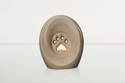 Paw Pet Urn for Ashes - Craquelure | Ceramic | Handmade Pet Urn - Pulvis Art Urns