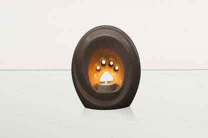 Paw Pet Urn for Ashes - Craquelure | Ceramic | Handmade Pet Urn - Pulvis Art Urns