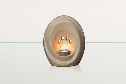 Paw Pet Urn for Ashes - Craquelure | Ceramic | Handmade Pet Urn - Pulvis Art Urns