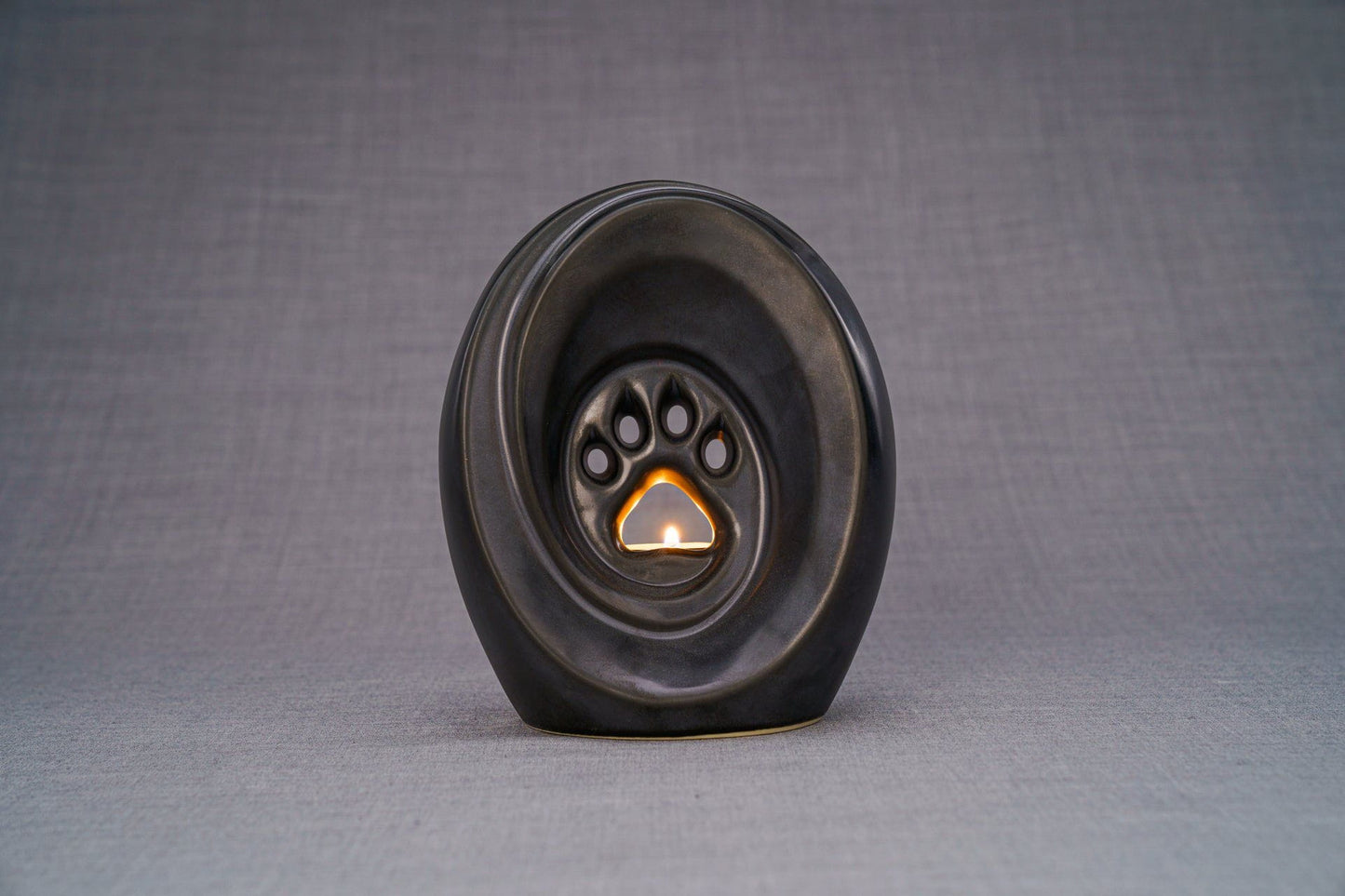Pulvis Art Urns Pet Urn Paw Pet Urn for Ashes - Dark Matte | Ceramic | Handmade
