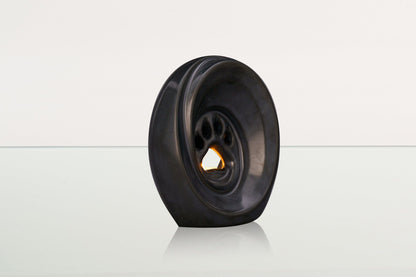 Paw Pet Urn for Ashes - Dark Matte | Ceramic | Handmade Pet Urn - Pulvis Art Urns