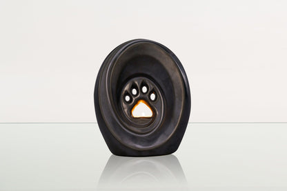 Paw Pet Urn for Ashes - Dark Matte | Ceramic | Handmade Pet Urn - Pulvis Art Urns