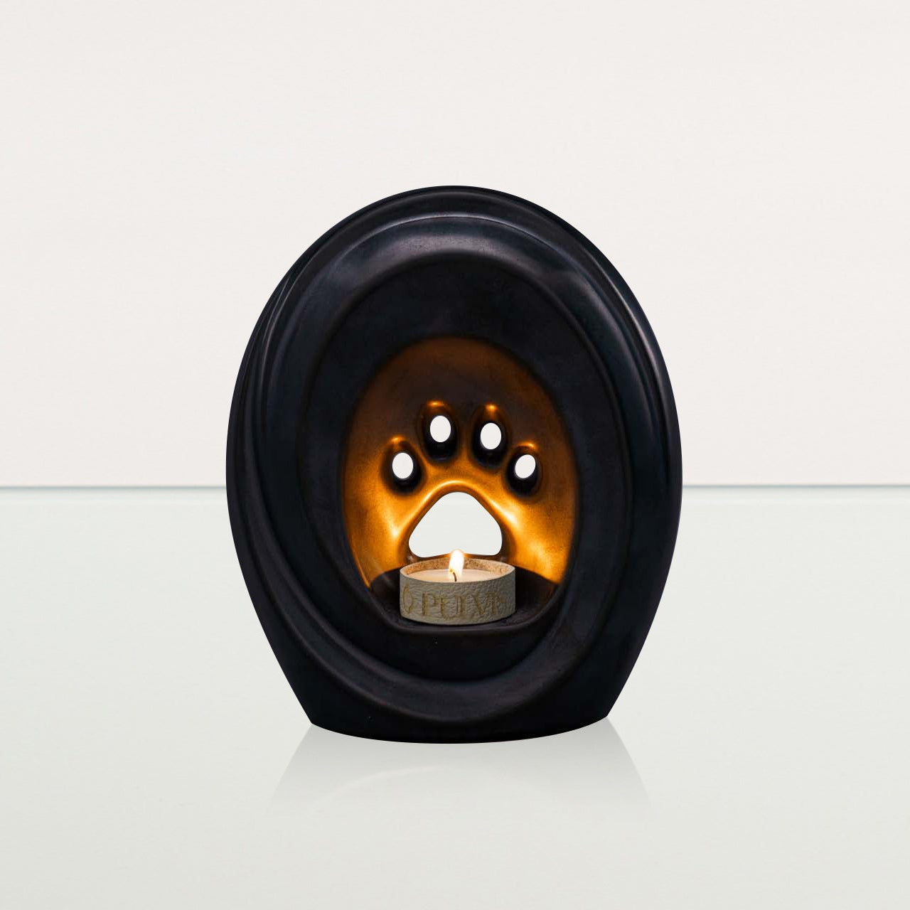 Paw Pet Urn for Ashes - Dark Matte | Ceramic | Handmade Pet Urn - Pulvis Art Urns