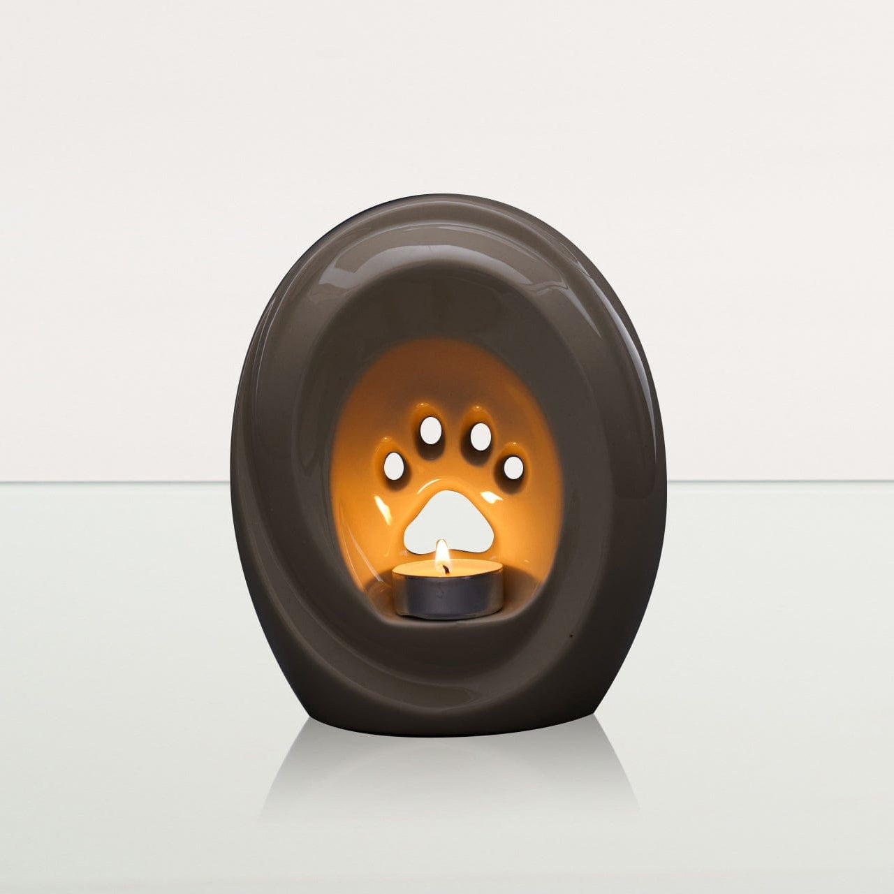 Pawペット用灰入れ - オフホワイト | 陶器製 | ハンドメイドペット用骨