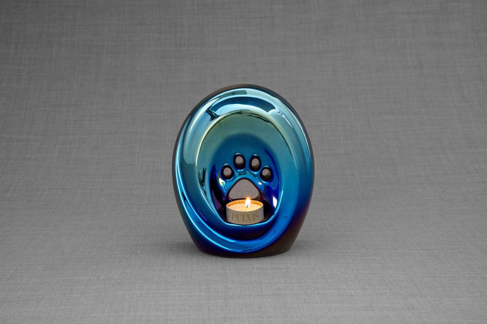 
                  
                    Pulvis Art Urns Pet Urn Paw Pet Urn for Ashes - Rainbow Chrome | Ceramic | Handmade
                  
                