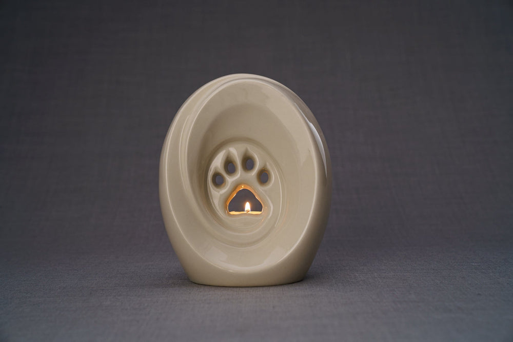 Pulvis Art Urns Pet Urn Paw Pet Urn for Ashes - Transparent | Ceramic | Handmade