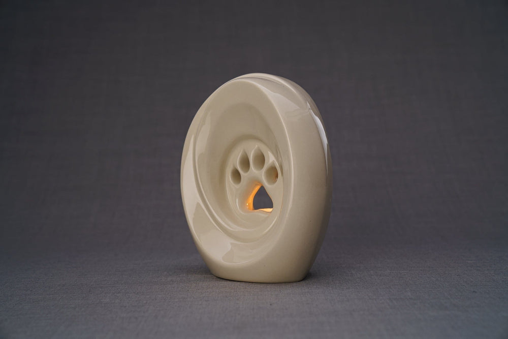 Pulvis Art Urns Pet Urn Paw Pet Urn for Ashes - Transparent | Ceramic | Handmade