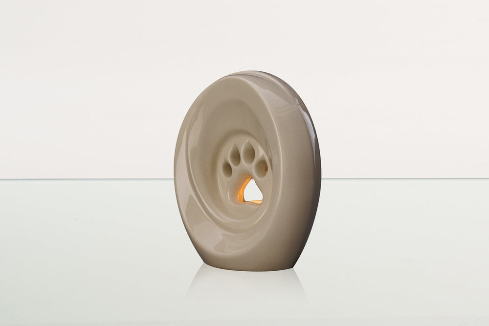 Pulvis Art Urns Pet Urn Paw Pet Urn for Ashes - Transparent | Ceramic | Handmade Pet Urn