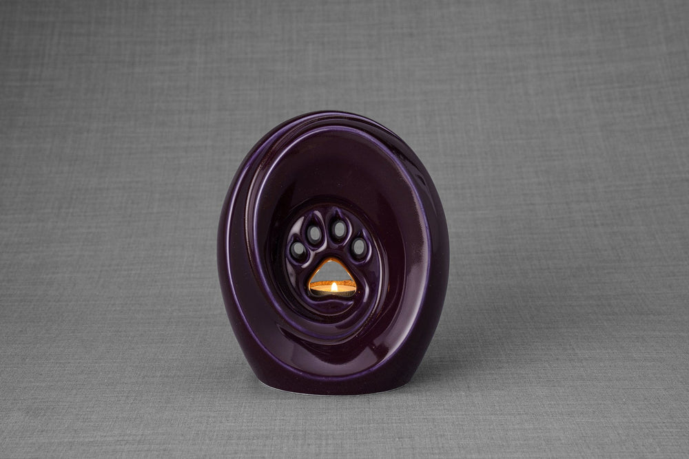 
                  
                    Pulvis Art Urns Pet Urn Paw Pet Urn for Ashes - Violet  | Ceramic | Handmade
                  
                