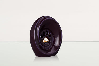 Paw Pet Urn for Ashes - Violet | Ceramic | Handmade Pet Urn - Pulvis Art Urns